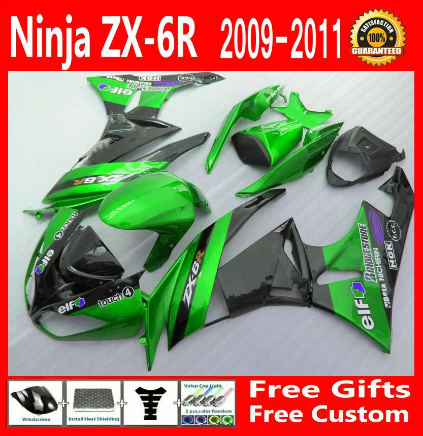 Metallic green ZX6R 2009 2011 2010 Fairing kit For Kawasaki ninja Fairings ZX 6R 09 10 11 Shipping EMS free g66
Metallic green ZX6R 2009 2011 2010 Fairing kit For Kawasaki ninja Fairings ZX 6R 09 10 11 Shipping EMS free g66