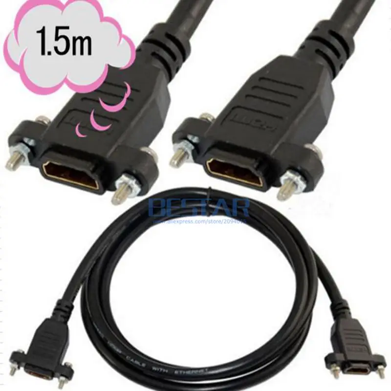 (100pcs/lot) HDMI 1.4V male & female to HDMI female HD panel mount with screws special extension cable hdmi leads 50cm 1m 1.5m
(100pcs/lot) HDMI 1.4V male & female to HDMI female HD panel mount with screws special extension cable hdmi leads 50cm 1m 1.5m