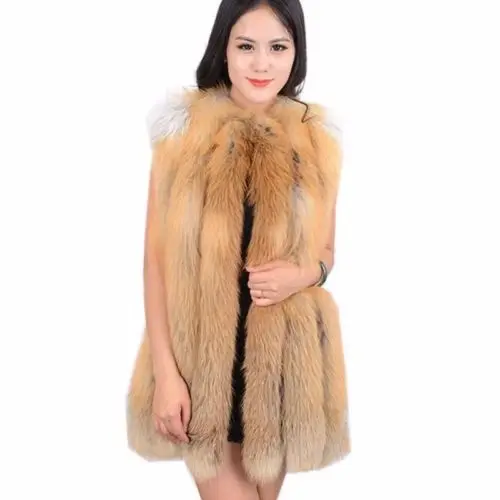 LIYAFUR Women's 100% Real Genuine Full Pelt Red Fox Fur Long Sleeveless Vest Waistcoat Gilet
LIYAFUR Women's 100% Real Genuine Full Pelt Red Fox Fur Long Sleeveless Vest Waistcoat Gilet