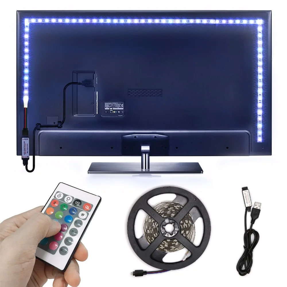 2.5m USB RGB LED Strip 5050 SMD Flexible LED Backlight TV Kit Flat Screen LCD Desktop Computer LED TV Backlighting
2.5m USB RGB LED Strip 5050 SMD Flexible LED Backlight TV Kit Flat Screen LCD Desktop Computer LED TV Backlighting