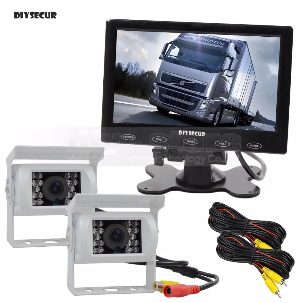 Проводной 7-дюймовый сенсорный автомобильный монитор DIYSECUR + 2 водонепроницаемых автомобильных камеры заднего вида CCD для прицеп лошадей, дом...
Проводной 7-дюймовый сенсорный автомобильный монитор DIYSECUR + 2 водонепроницаемых автомобильных камеры заднего вида CCD для прицеп лошадей, дом...
