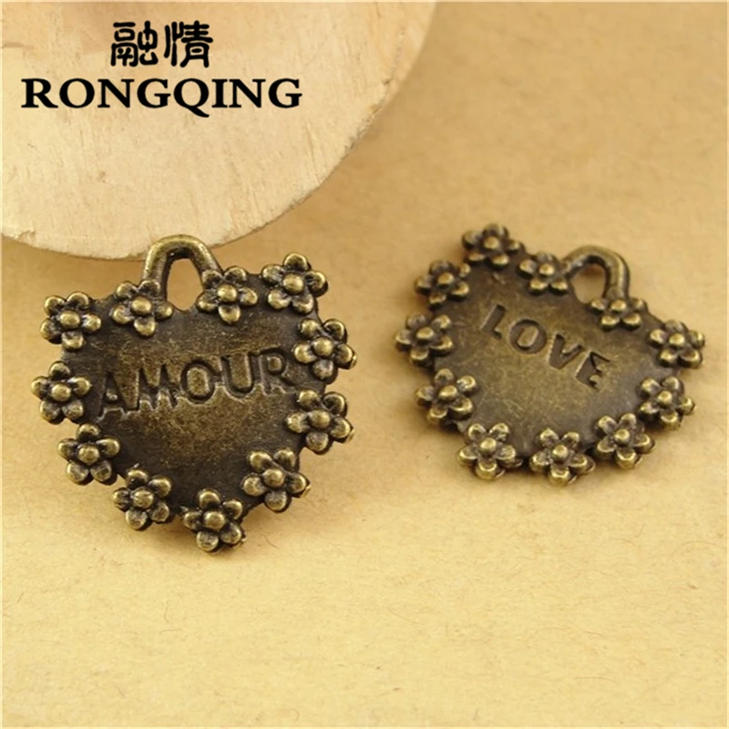 RONGQING 60pcs/lot 16*17MM Flower LOVE Heart Charms Alphabet Letter Charms Lots for Jewelry Making
RONGQING 60pcs/lot 16*17MM Flower LOVE Heart Charms Alphabet Letter Charms Lots for Jewelry Making