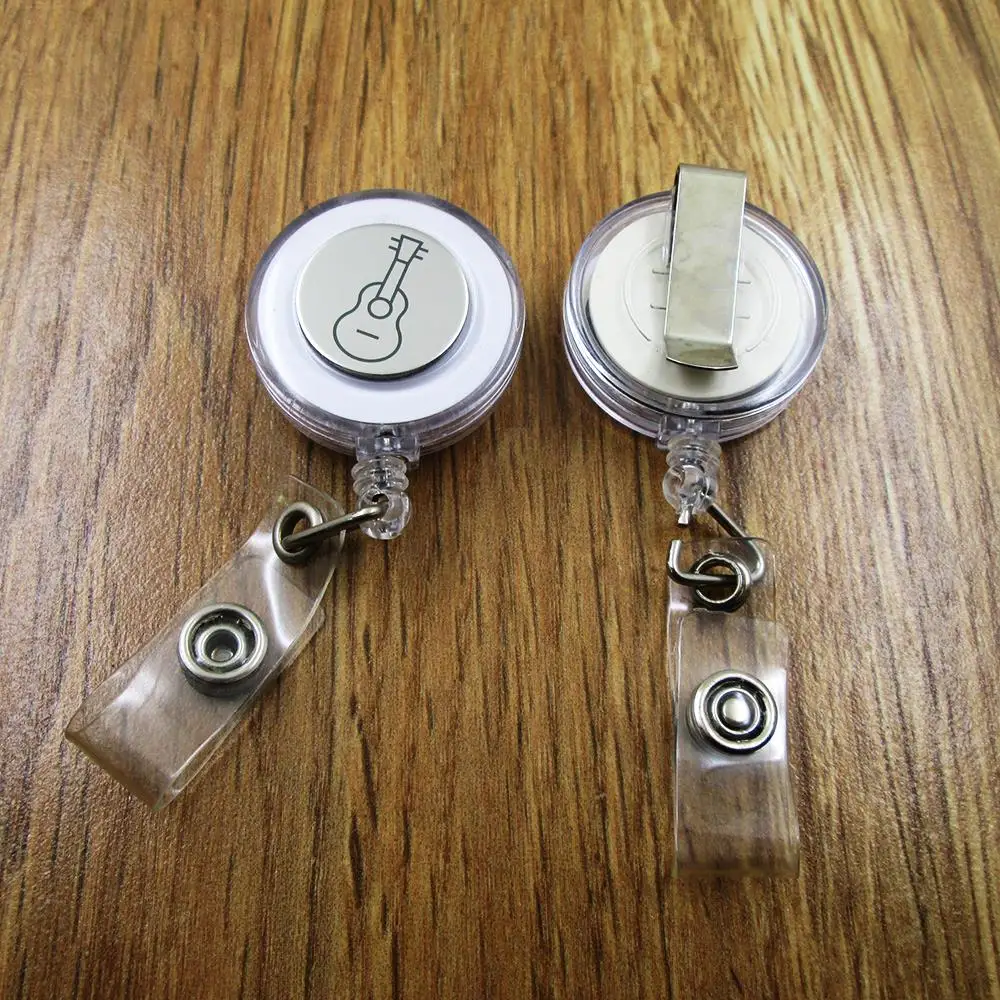 Acoustic Guitar ID Badge Reel for Docter Nurse Teacher Student retractable recoil id badge holder work fun
Acoustic Guitar ID Badge Reel for Docter Nurse Teacher Student retractable recoil id badge holder work fun