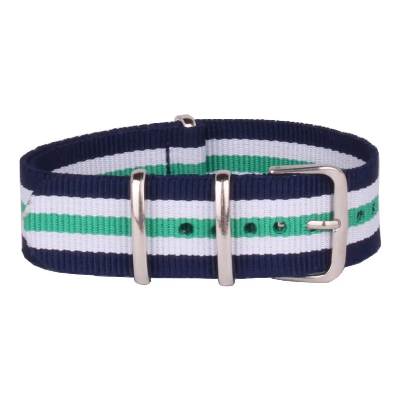 New Wholesale Casual New Watchband Men Women Stripes Cambo Nylon Watches White Green Straps Wristwatch Band Buckle 20mm Belts
New Wholesale Casual New Watchband Men Women Stripes Cambo Nylon Watches White Green Straps Wristwatch Band Buckle 20mm Belts