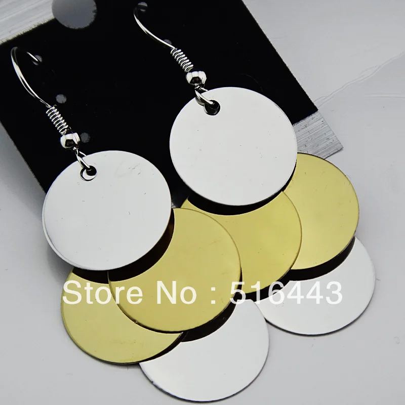 Hot Sale 12 Pairs Never Fade Pure Stainless Steel Silver Gold Charms Women Roud Drop Earrings Wholesale Jewelry Lots A-888
Hot Sale 12 Pairs Never Fade Pure Stainless Steel Silver Gold Charms Women Roud Drop Earrings Wholesale Jewelry Lots A-888