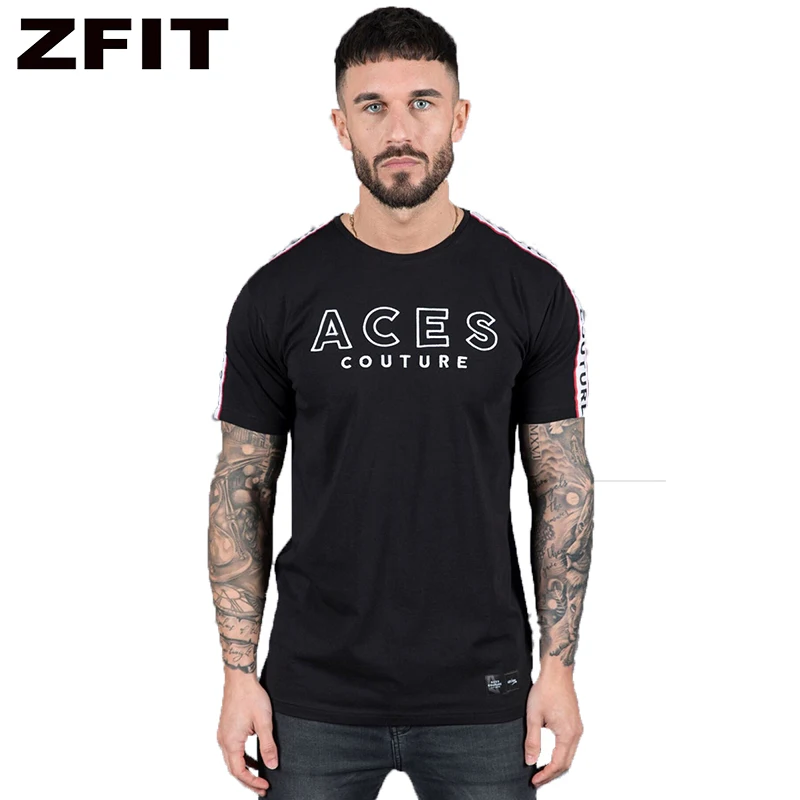 Мужская спортивная футболка с коротким рукавом ZFIT облегающая для фитнеса и