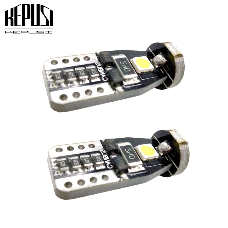 

2pcs CANBUS No Error T10 W5W Led 3030 Chip Light Bulb for Car Interior Dome Map Door Courtesy License Plate Light 6000K White