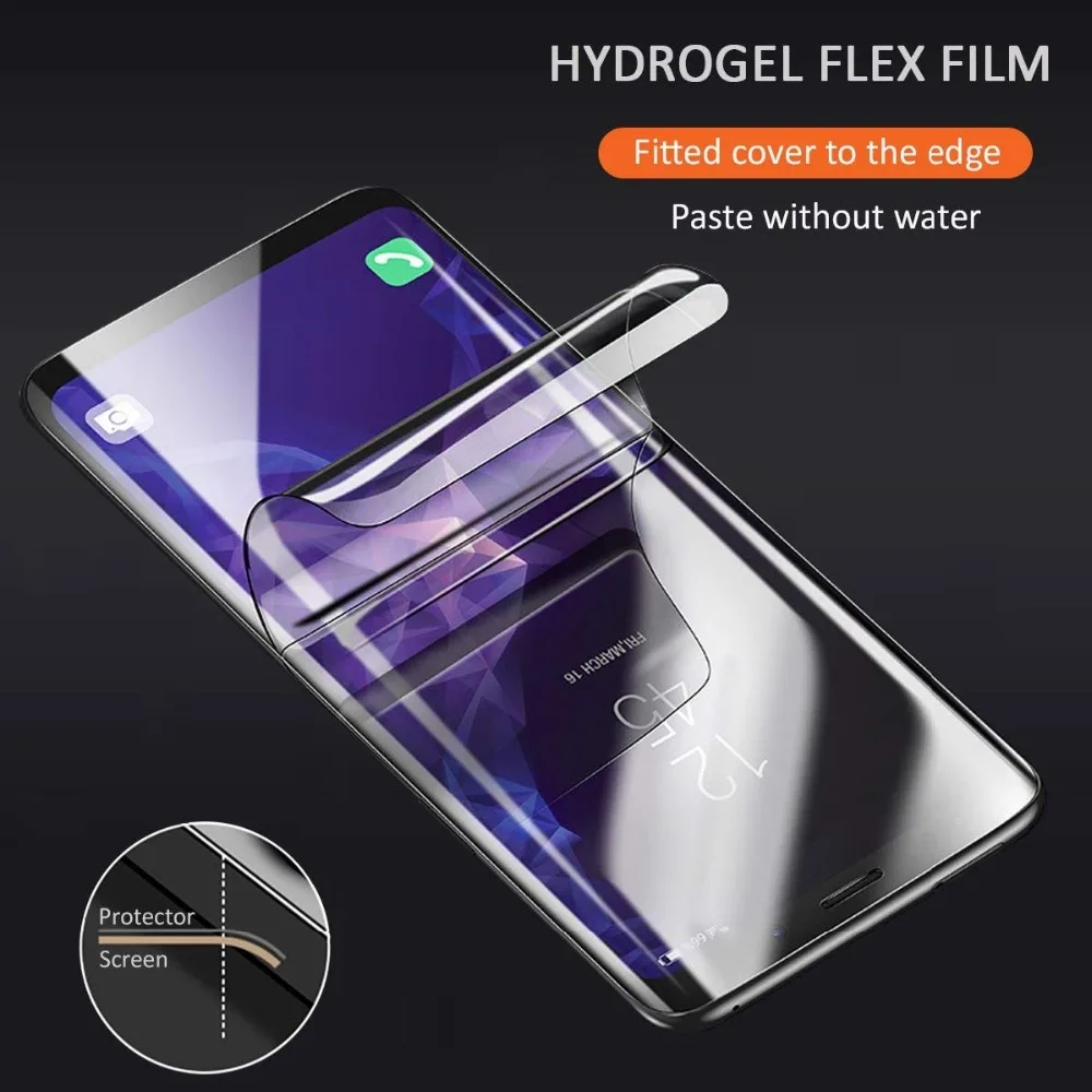 Гидрогелевая пленка для переднего и заднего экрана S8Plus Samsung Galaxy Note 9 S8 S9 Plus S7 S6edge