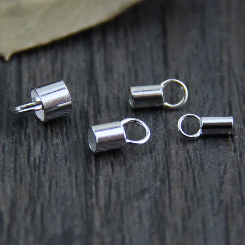 925 Sterling Silver Round Leather Cords Crimp Beads End Cap Fit 1.4 1.8 2.5 3.5mm Metal End Clasp Connectors DIY Jewelry Making
925 Sterling Silver Round Leather Cords Crimp Beads End Cap Fit 1.4 1.8 2.5 3.5mm Metal End Clasp Connectors DIY Jewelry Making