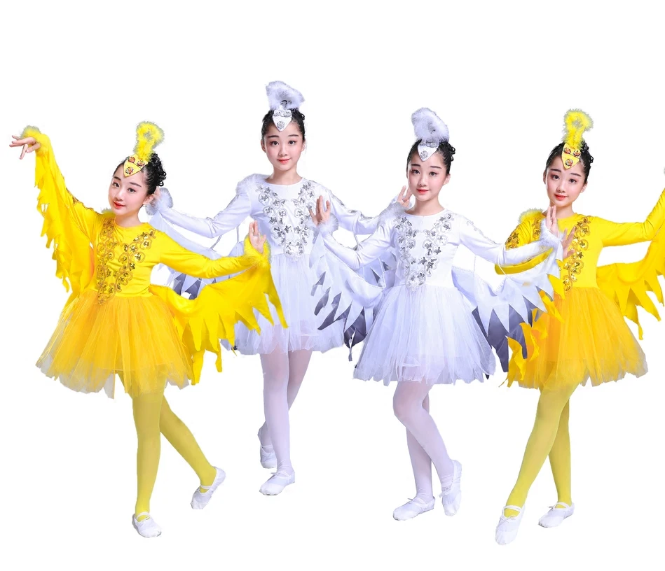 New children's children's animal clothes bird costumes small lotus style birds with wings fluffy skirt yellow white bird suit
New children's children's animal clothes bird costumes small lotus style birds with wings fluffy skirt yellow white bird suit