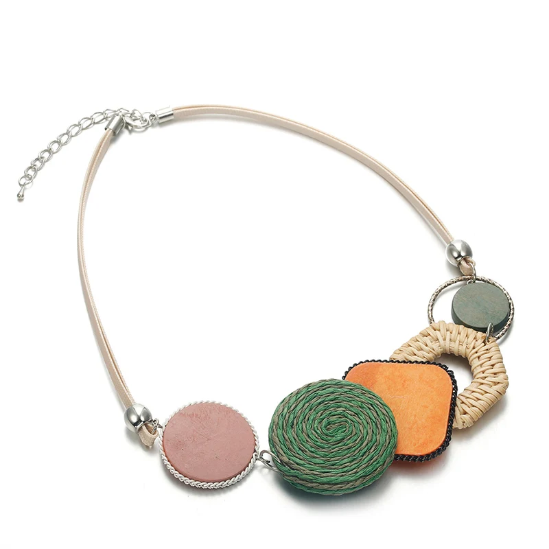 Handmade Plant Fibres Necklace for Women Bamboo Weaving Statement Necklaces & Pendants Women's New Jewelry for Gifts
Handmade Plant Fibres Necklace for Women Bamboo Weaving Statement Necklaces & Pendants Women's New Jewelry for Gifts