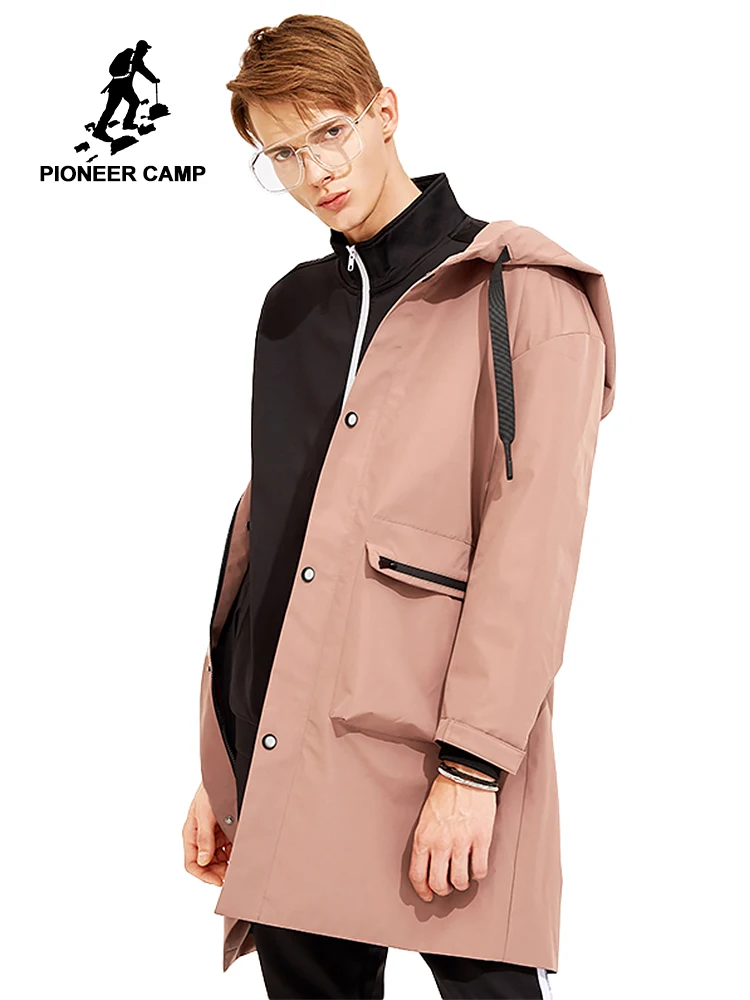 Pioneer camp long trench coat men korean style brand-clothing hooded fashion men solid trenchcoat male pink black AFY803119
Pioneer camp long trench coat men korean style brand-clothing hooded fashion men solid trenchcoat male pink black AFY803119