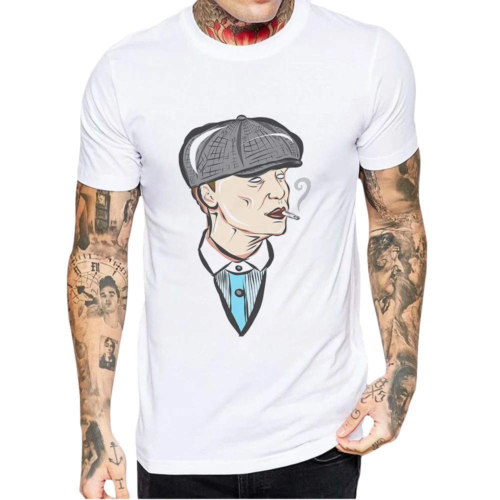 New Funny Man Clothing Peaky Blinder Printing Mens Tee Shirts Summer Men T Shirt Short Sleeve Casual White Cotton Male Tshirts
New Funny Man Clothing Peaky Blinder Printing Mens Tee Shirts Summer Men T Shirt Short Sleeve Casual White Cotton Male Tshirts