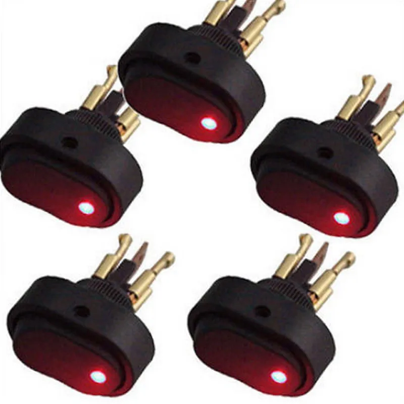 5 pcs Red LED Light 12V 30Amp 30A Car Boat Auto Rocker SPST Toggle Switch VEQ16 P30
5 pcs Red LED Light 12V 30Amp 30A Car Boat Auto Rocker SPST Toggle Switch VEQ16 P30