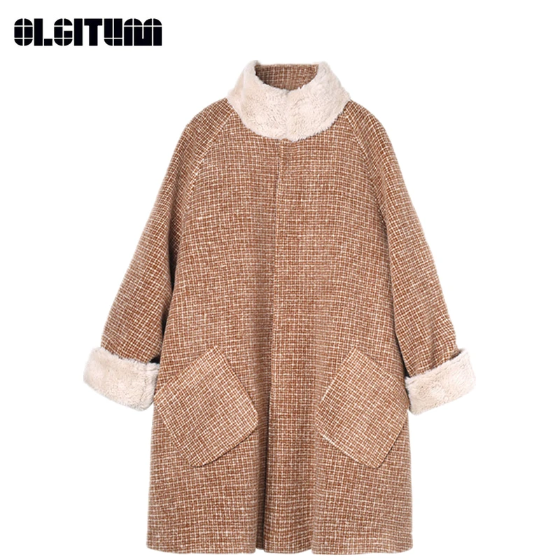 New 2020 Autumn and Winter Korean Fashion Plus Velvet Tartan Plaid Cashmere Coat Female Loose Woolen Coat
New 2020 Autumn and Winter Korean Fashion Plus Velvet Tartan Plaid Cashmere Coat Female Loose Woolen Coat