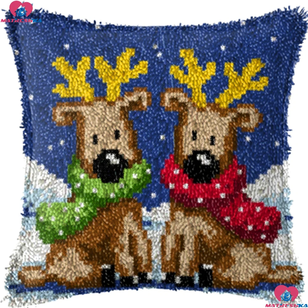 Latch Hook kits Pillowcase Deer Diy Handmade 3d Printed Cushion Latch Hook Rug Kits DIY accessories Unfinished Christmas decor
Latch Hook kits Pillowcase Deer Diy Handmade 3d Printed Cushion Latch Hook Rug Kits DIY accessories Unfinished Christmas decor