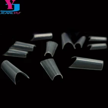 550 Pcs Curved C Fake Nail New Materials Top Quality Full Cover Nails Tips Transparent Gel Para Unha False Nails Beauty Products