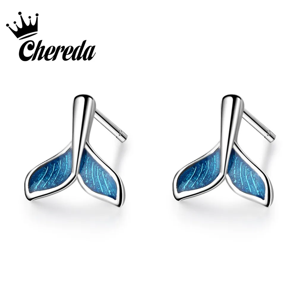 Chereda Cute Stud Earrings for Women Whale Tail Shape Romantic Blue Earring Animal Ear Studs Jewelry
Chereda Cute Stud Earrings for Women Whale Tail Shape Romantic Blue Earring Animal Ear Studs Jewelry