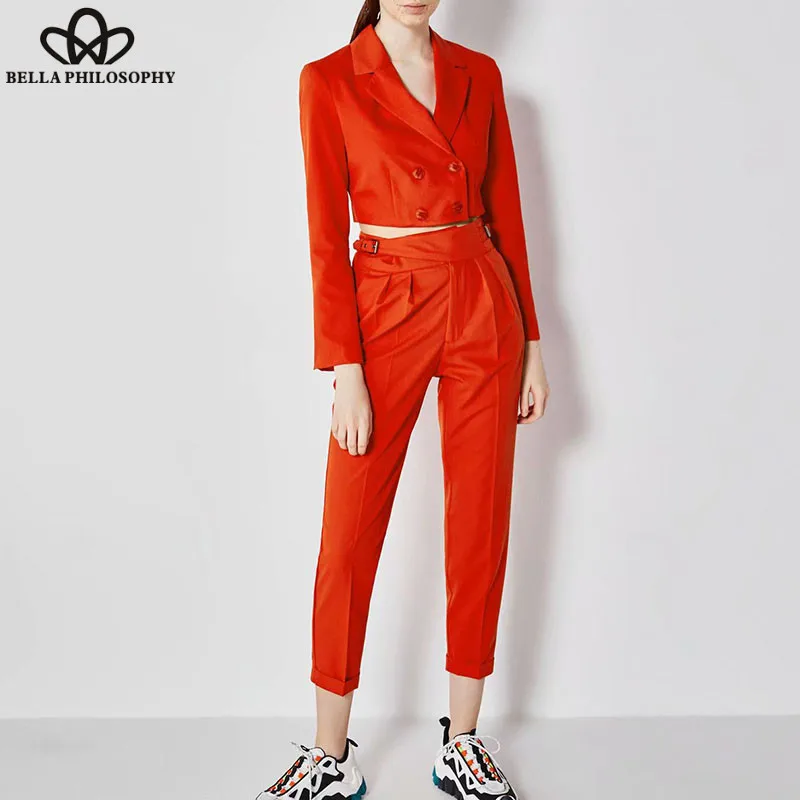 Bella Philosophy Women Spring Long Sleeve Short Blazers Street Wear Lady Set Women Suits Double Breasted Blazers Outwears
Bella Philosophy Women Spring Long Sleeve Short Blazers Street Wear Lady Set Women Suits Double Breasted Blazers Outwears
