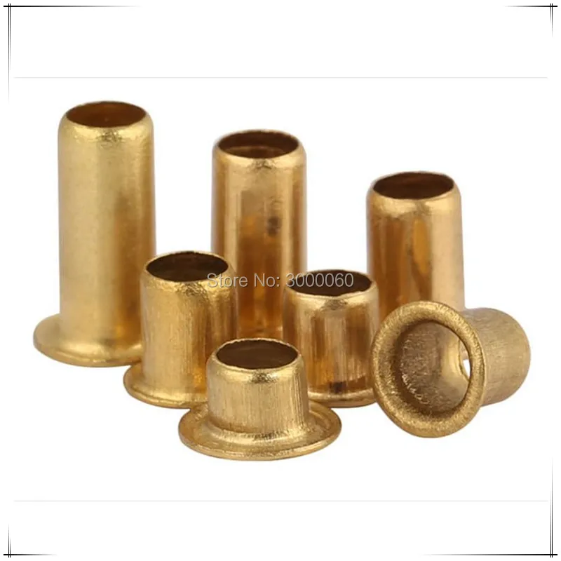 

M2.5x2.5mm Copper Hollow Tubular Rivets For Double-sided Circuit Board PCB Vias Nails 2000pcs/lot