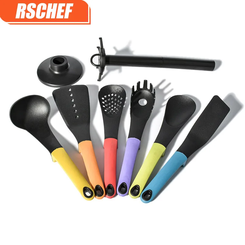 Kitchen utensils nylon material 6 sets of high temperature non-stick soup pot spatula Cooking Tool Sets
Kitchen utensils nylon material 6 sets of high temperature non-stick soup pot spatula Cooking Tool Sets