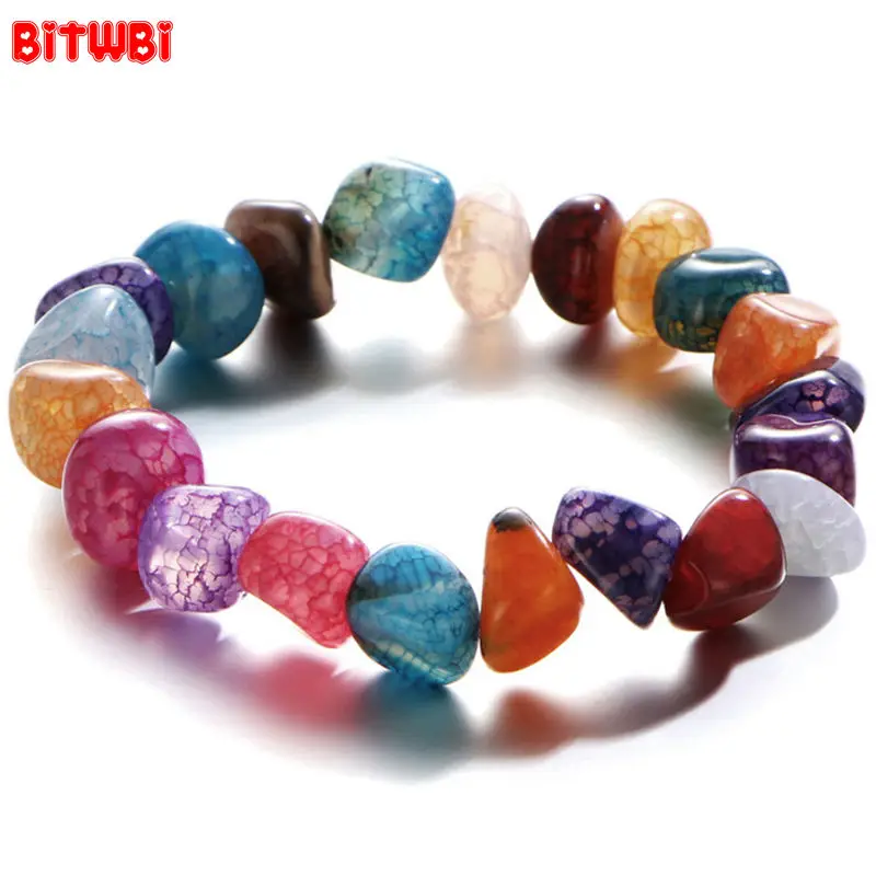 Hot Sale Bracelet Colorful Irregular Ice Cracked Color Gravel hand beads bead natural stone yoga bracelet for women
Hot Sale Bracelet Colorful Irregular Ice Cracked Color Gravel hand beads bead natural stone yoga bracelet for women
