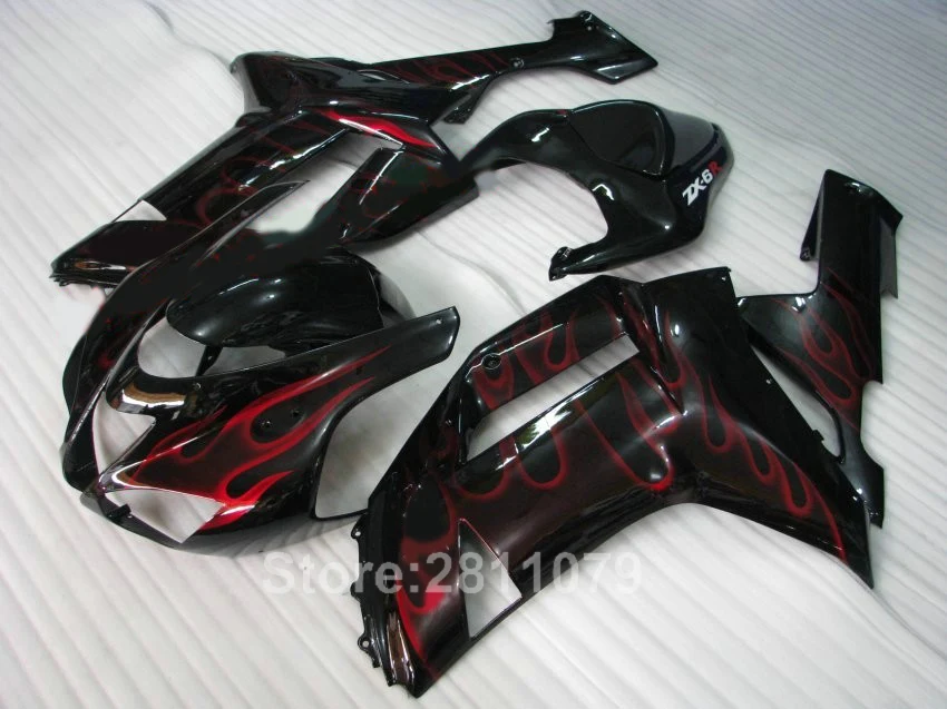 Hot sale molding fairing kit for Kawasaki Ninja ZX6R 07 08 red flames black bodywork fairings set ZX6R 2007 2008 WT33
Hot sale molding fairing kit for Kawasaki Ninja ZX6R 07 08 red flames black bodywork fairings set ZX6R 2007 2008 WT33