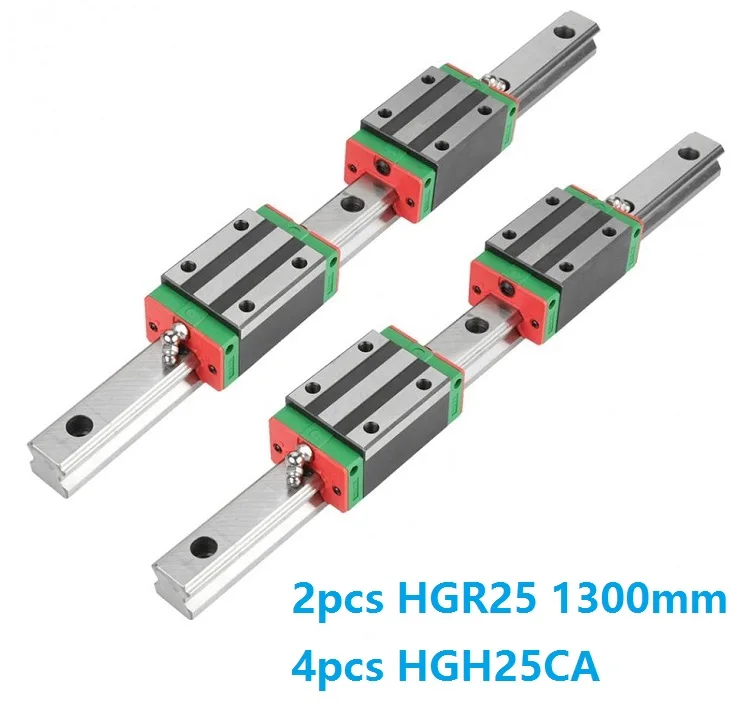 China Made 2pcs Linear Guide Rail HGR25 -L 1300MM + 4pcs HGH25CA Or HGW25CC Linear Block Carriage CNC
China Made 2pcs Linear Guide Rail HGR25 -L 1300MM + 4pcs HGH25CA Or HGW25CC Linear Block Carriage CNC