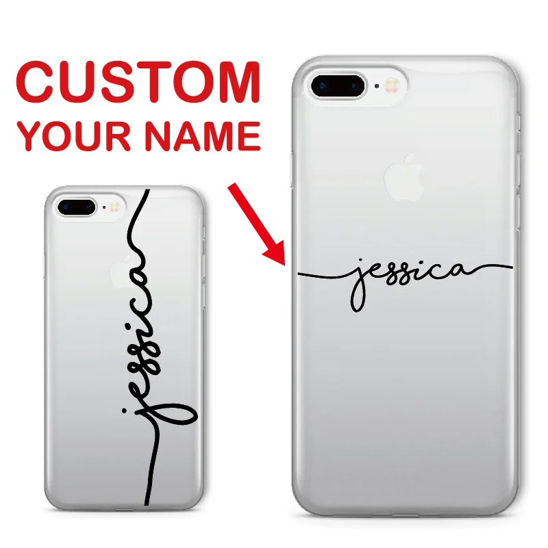For iPhone 12 Mini 11 13 Pro Max XS Max 7 7Plus 8 8Plus X XR Soft Clear Phone Case Personalized Custom Name Text
For iPhone 12 Mini 11 13 Pro Max XS Max 7 7Plus 8 8Plus X XR Soft Clear Phone Case Personalized Custom Name Text