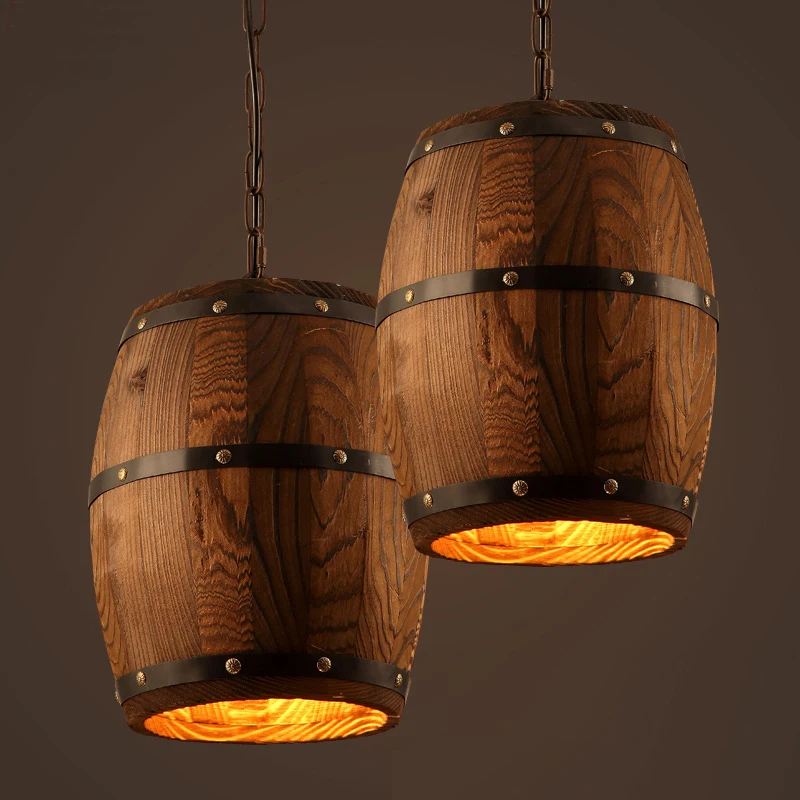 Modern nature wood Wine barrel ceiling pendant lamp E27 light hanging Light Fixture for bar restaurant living dining room cafe
Modern nature wood Wine barrel ceiling pendant lamp E27 light hanging Light Fixture for bar restaurant living dining room cafe