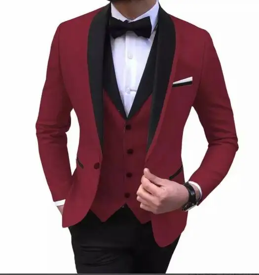 

Slim Fit One Button Groom Tuxedos Charcoal Grey Best Man Peak Groomsmen Men Wedding Suits Bridegroom (Jacket+Pants+Tie+Vest)