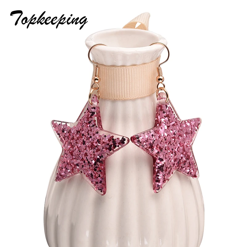 Acrylic Earrings Shine Sequins Pentagram & Heart Shaped Pendant Earring Nightclubs Trendy Drop Earrings for Women Jewelry Gifts
Acrylic Earrings Shine Sequins Pentagram & Heart Shaped Pendant Earring Nightclubs Trendy Drop Earrings for Women Jewelry Gifts