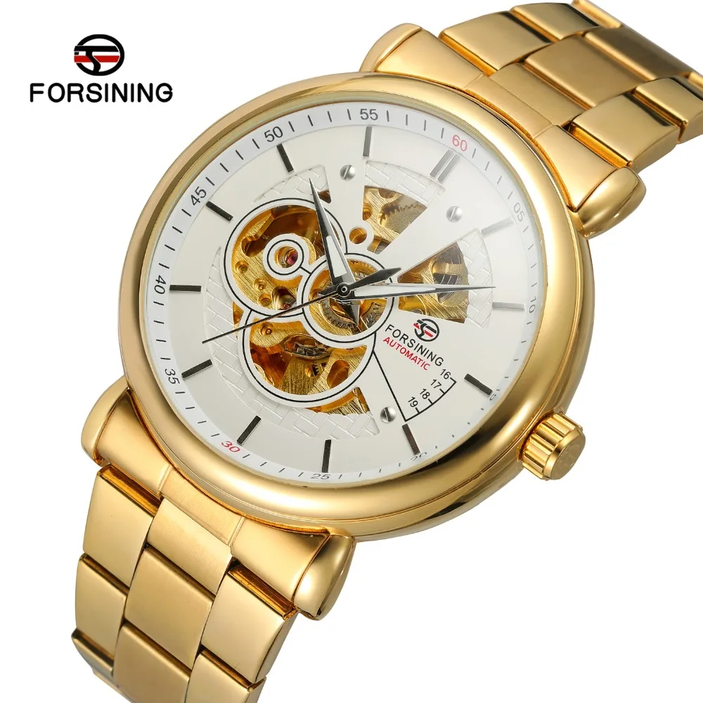 Fashion FORSINING Top Men's Automatic Movement Casual Skeleton Brand Analog Display Watch Full Gold Black Stainless Steel Sport
Fashion FORSINING Top Men's Automatic Movement Casual Skeleton Brand Analog Display Watch Full Gold Black Stainless Steel Sport