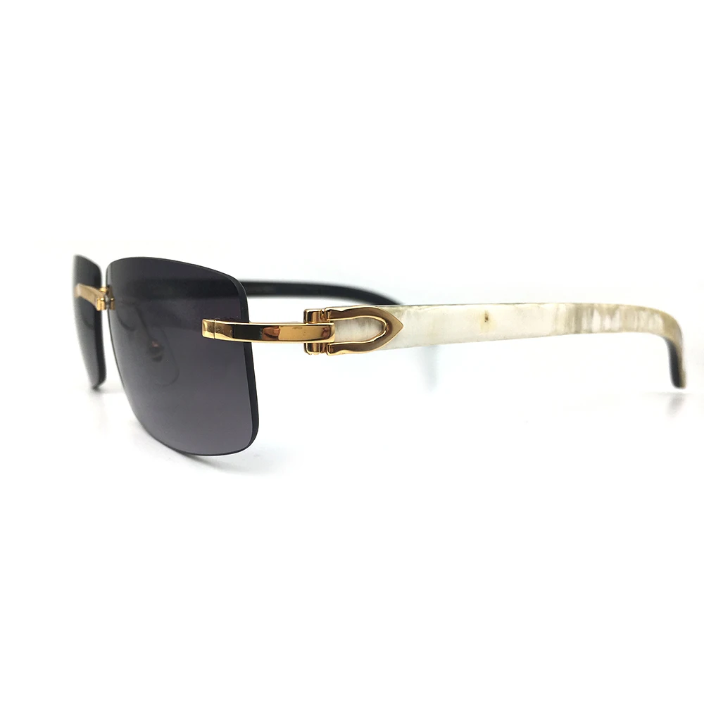 

Luxury Brand Designer Sunglasses Men Carter Glasses Wood Frames White Black Buffalo Horn Sunglass Fashion Buffs Wooden Eyewear