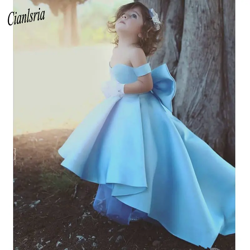 Sky Blue 2020 Flower Girl Dresses For Weddings Ball Gown Off The Shoulder Bow Long First Communion Dresses For Little Girls
Sky Blue 2020 Flower Girl Dresses For Weddings Ball Gown Off The Shoulder Bow Long First Communion Dresses For Little Girls