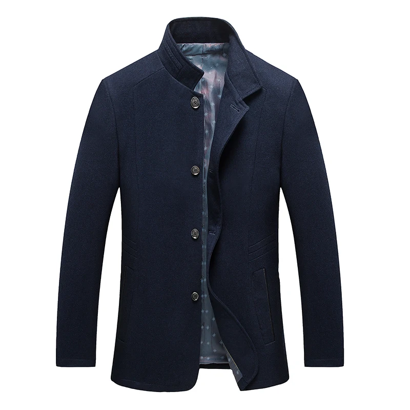 2017 Men Long Trench Coat Winter Men Classical Single Breasted Stand Collar Wool Coat Mens Overcoat Men's Coats Male Clothing
2017 Men Long Trench Coat Winter Men Classical Single Breasted Stand Collar Wool Coat Mens Overcoat Men's Coats Male Clothing