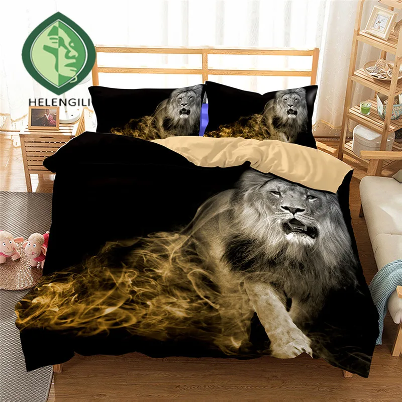 HELENGILI 3D Bedding Set Lion Print Duvet cover set lifelike bedclothes with pillowcase bed set home Textiles #3-01
HELENGILI 3D Bedding Set Lion Print Duvet cover set lifelike bedclothes with pillowcase bed set home Textiles #3-01