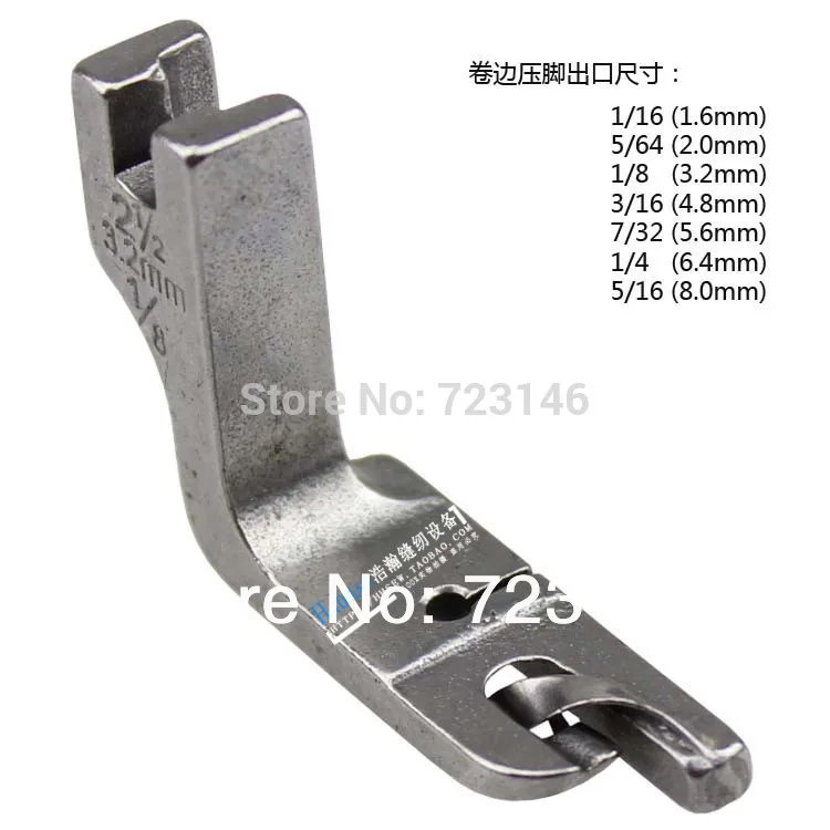 2016 Top Fasion 1/8(3.2mm) Presser Foot Feet Sewing Machine Accessories for Industrial Flat Car Single-needle Parts 3/16 4.8mm
2016 Top Fasion 1/8(3.2mm) Presser Foot Feet Sewing Machine Accessories for Industrial Flat Car Single-needle Parts 3/16 4.8mm