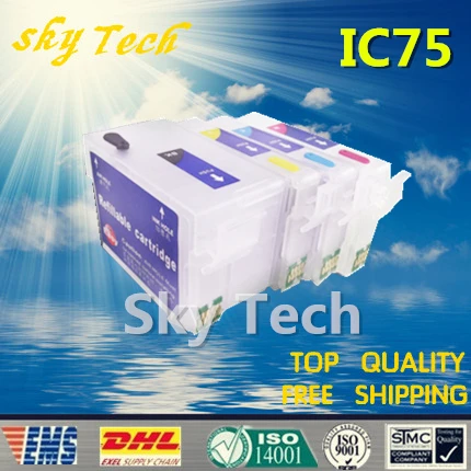 75L IC75 Empty Refillable Ink cartridges For ICBK75 - ICY75 suit for Epson PX-S740 PX-M740F PX-M741F etc , With ARC Chips
75L IC75 Empty Refillable Ink cartridges For ICBK75 - ICY75 suit for Epson PX-S740 PX-M740F PX-M741F etc , With ARC Chips