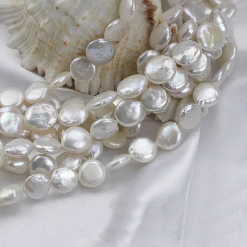 Coin Cultured Freshwater Pearl Beads,Wholesale Jewelry, natural, white, 10mm, Hole:Approx 0.8mm, Sold Per Approx 15 Inch Strand
Coin Cultured Freshwater Pearl Beads,Wholesale Jewelry, natural, white, 10mm, Hole:Approx 0.8mm, Sold Per Approx 15 Inch Strand