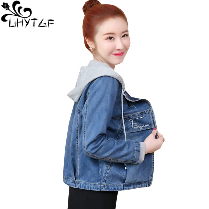 UHYTGF 3XL Plus Size Denim Coats Womens Fashion Embroidery Hooded Short Outerwear Student Casual Spring Jeans Jacket Female 1514
UHYTGF 3XL Plus Size Denim Coats Womens Fashion Embroidery Hooded Short Outerwear Student Casual Spring Jeans Jacket Female 1514