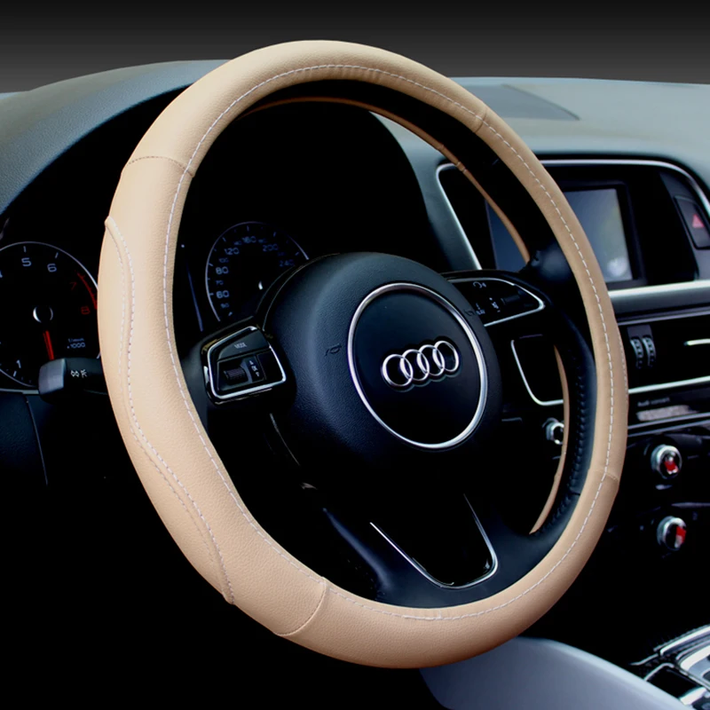 Leather Universal Car Steering-wheel Cover 38CM Car-styling Sport Auto Steering Wheel Covers Anti-Slip Auto
Leather Universal Car Steering-wheel Cover 38CM Car-styling Sport Auto Steering Wheel Covers Anti-Slip Auto