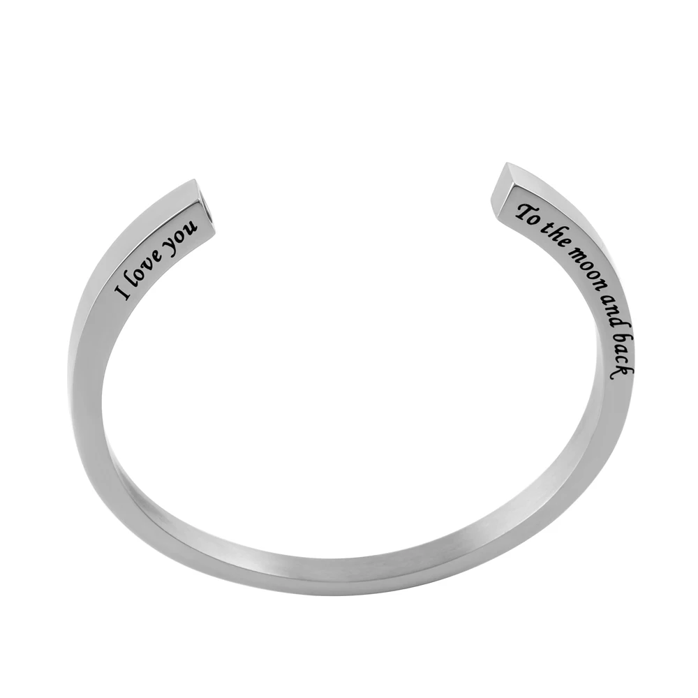 10Pcs/lot Custom Engrave I Love You To The Moon and Back Stainless Steel Bracelet Memorial Jewlery Cremation Urns Keepsake
10Pcs/lot Custom Engrave I Love You To The Moon and Back Stainless Steel Bracelet Memorial Jewlery Cremation Urns Keepsake