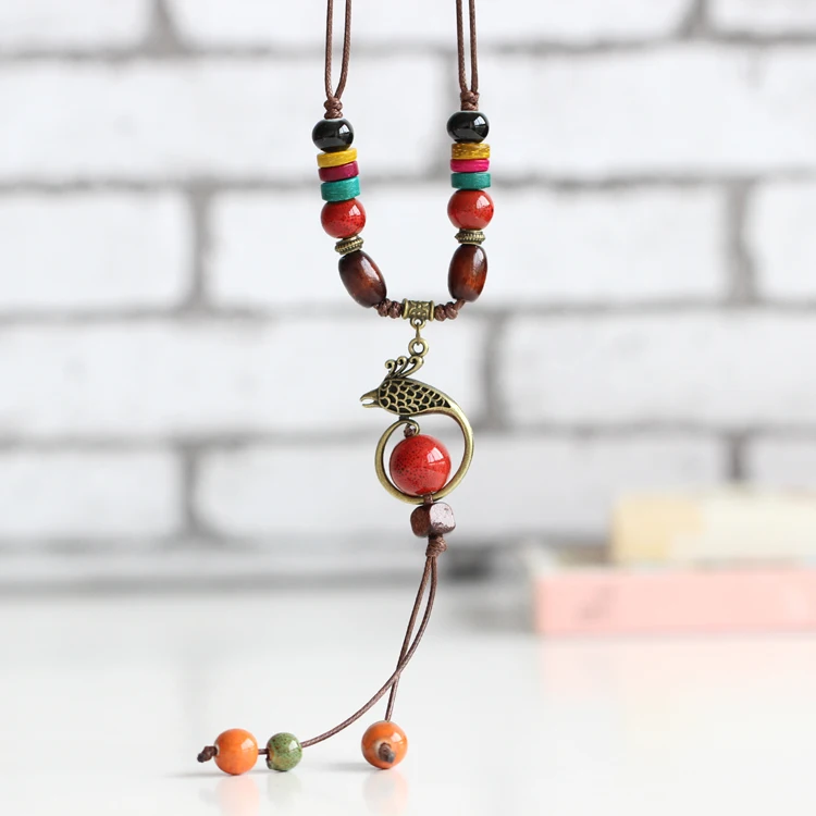 National wind hand-woven ceramic sweater chain fashion popular trinkets necklaces GZ516
National wind hand-woven ceramic sweater chain fashion popular trinkets necklaces GZ516