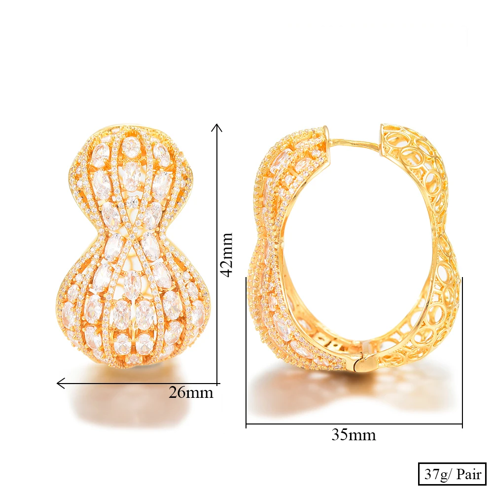 SISCATHY Brand Fashion Jewelry Hoop Women Earrings Luxury Rosegold/Gold Color Cubic Zirconia Statement Earrings For Women
SISCATHY Brand Fashion Jewelry Hoop Women Earrings Luxury Rosegold/Gold Color Cubic Zirconia Statement Earrings For Women
