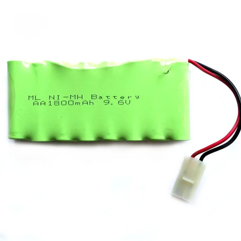 

Quality Warranty 9.6V 1800mAh 8x AA Rechargeable Ni-MH Battery Pack with Tamiya Connector Plug for RC Cars RC Boat Remote Toys