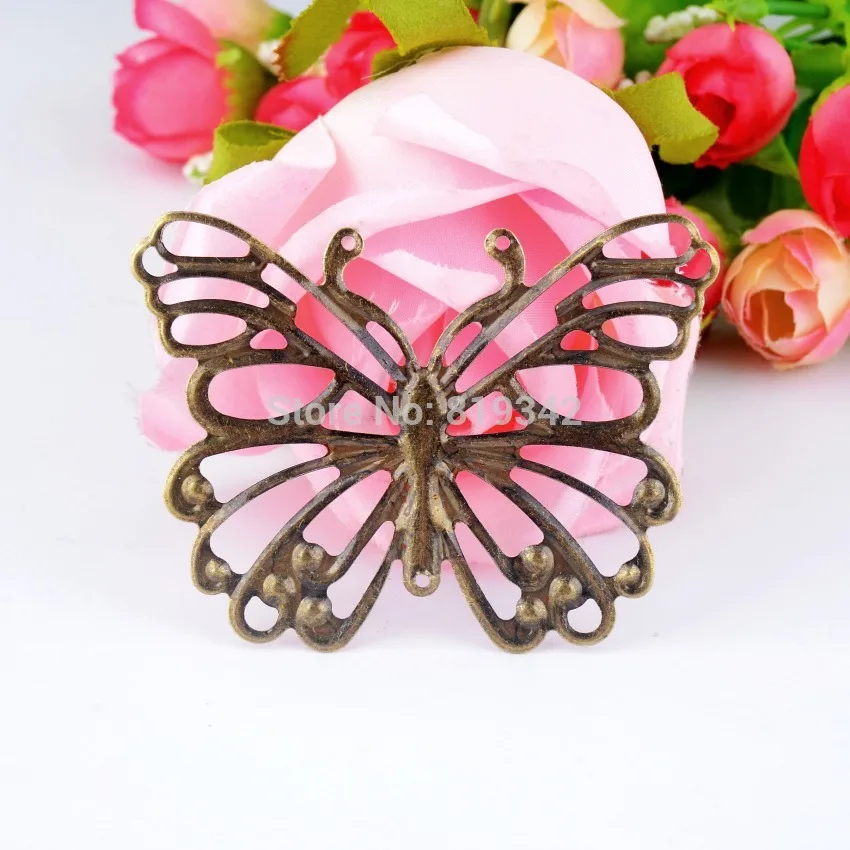 Retail 5Pcs Antique Bronze Filigree Butterfly Wraps Metal Crafts Gift Decoration DIY Findings Connectors 6.6x5cm
Retail 5Pcs Antique Bronze Filigree Butterfly Wraps Metal Crafts Gift Decoration DIY Findings Connectors 6.6x5cm