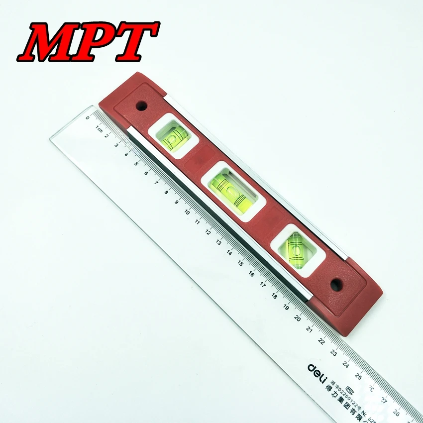 Mini Spirit Level Bubbles Horizontal Ruler 9''/22.5cm with three vial 45 90 180 | Инструменты