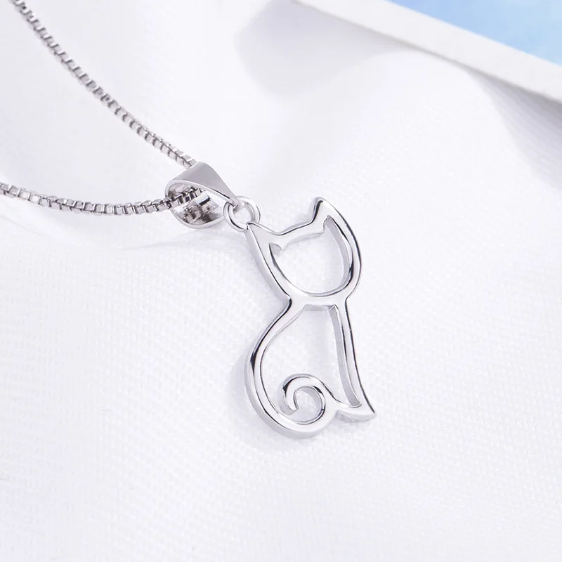 FENGLI 925 Silver Color Lovely Cats Pendants&Necklaces Simple Kitty Statement Necklace Jewelry
FENGLI 925 Silver Color Lovely Cats Pendants&Necklaces Simple Kitty Statement Necklace Jewelry