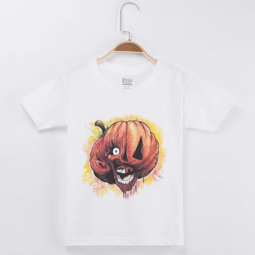 Children T-shirt Pumpkin Demon Design Print 100% Cotton Personality Boys Short Sleeve T shirts Kids Boy Clothes Girls Tees Tops
Children T-shirt Pumpkin Demon Design Print 100% Cotton Personality Boys Short Sleeve T shirts Kids Boy Clothes Girls Tees Tops